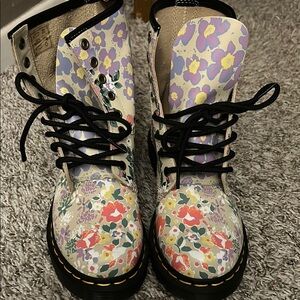 Dr. Martens Floral Lace-Up Women's Boots